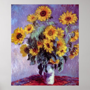 Poster Bouquet de tournesols de Claude Monet, Art Vintage