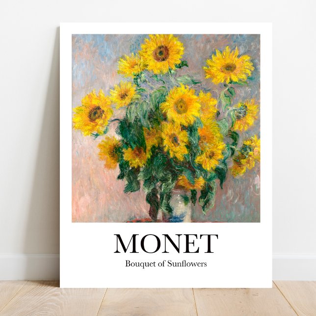 Poster Bouquet de tournesols par Claude Monet (Brighten Your Space: Monet's Sunflowers! High-quality art poster)