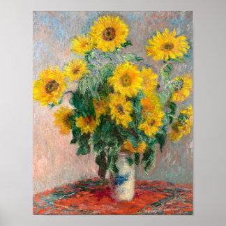 Poster Bouquet de tournesols par Claude Monet