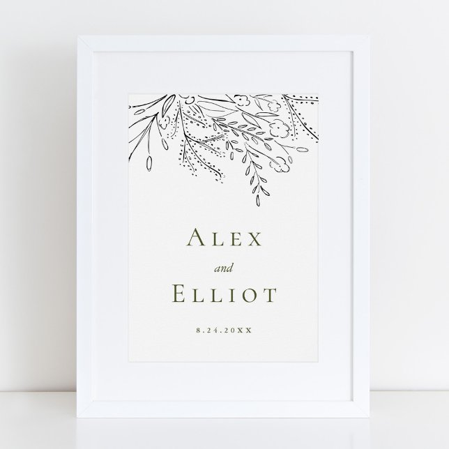 Poster Bouquet débordant Mariage (Créateur téléchargé)