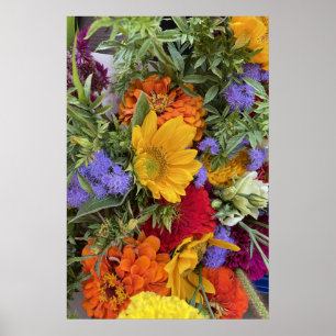 Poster Bouquet d'été coloré