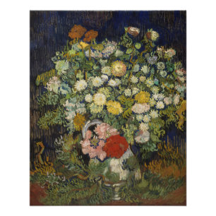 Poster Bouquet Floral Impressionniste Vintage Van Gogh