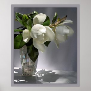 Poster Bouquet Magnolia Imprimer -20x24 -autres tailles é