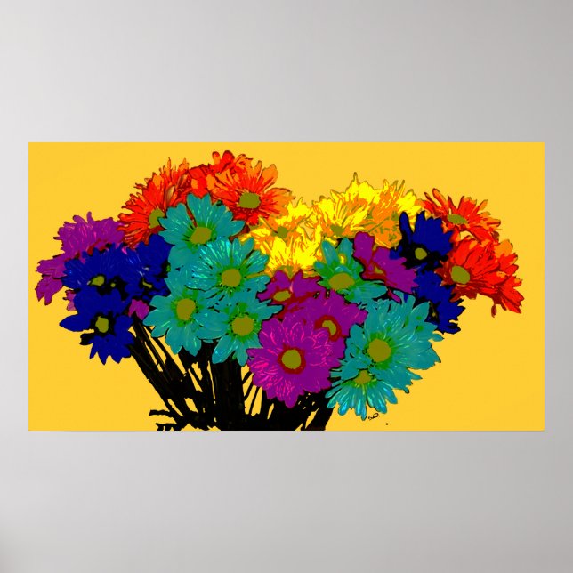 Poster Bouquet tropical (Devant)