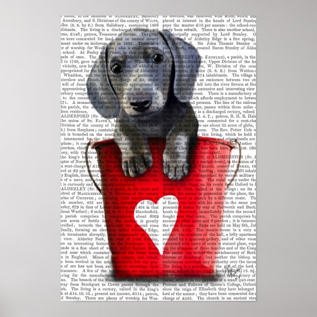 Poster Bouquets d'amour Chiot de Dachshund (Devant)