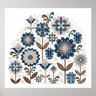 Poster Bouquets multicolores : Main tirée