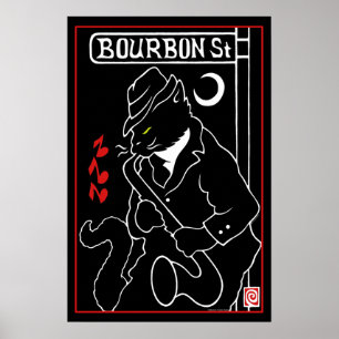 Poster "Bourbon St. Cat"