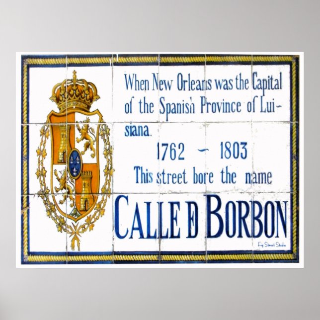 Poster Bourbon St Tile Mural (Devant)