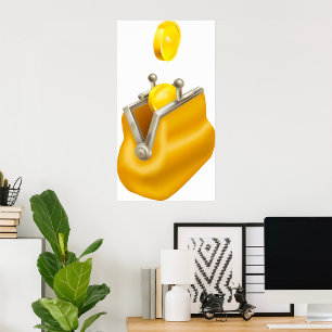 Poster Bourse de pièces d'or