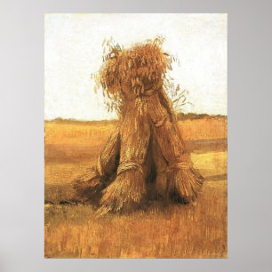 Poster Bourses de blé dans un champ, van Gogh