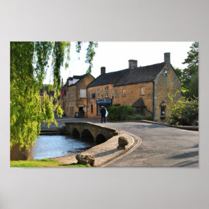 Poster Bourton sur l'eau Cotswolds Angleterre Royaume-Uni