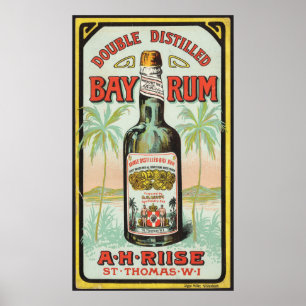 Poster Bouteille de rhum