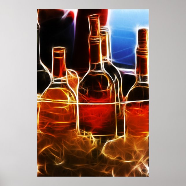 Poster bouteille de vin (Devant)