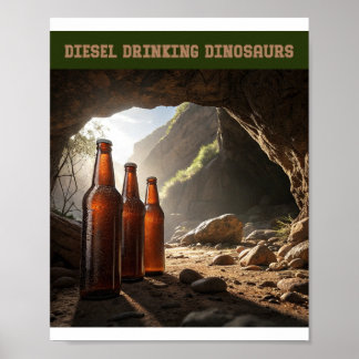 Poster Bouteilles À Côté D'Une Grotte