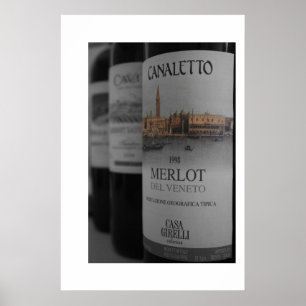 Poster Bouteilles à vin (toile)