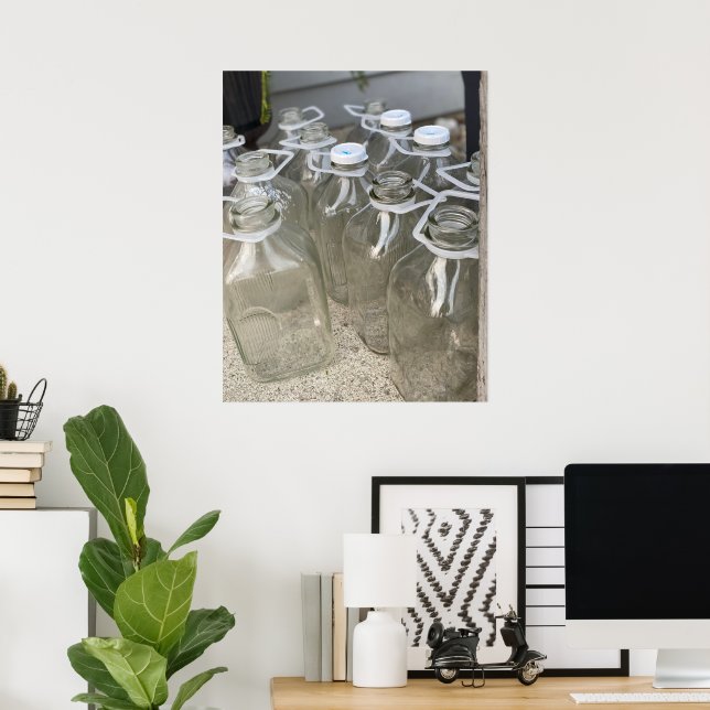 Poster Bouteilles de lait (Bureau à domicile)