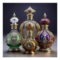 Bouteilles De Parfum De Style Baroque Très Ornat