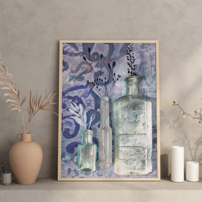 Poster Bouteilles d'impression et de texture d'inspiratio (Créateur téléchargé)