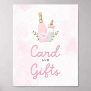 Poster Bouteilles Poppin Fille Cartes Baby showers et cad
