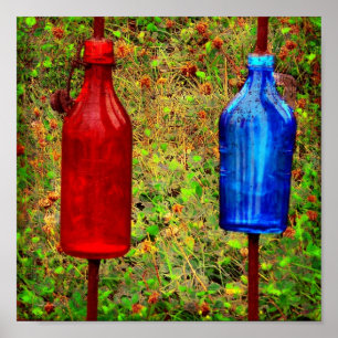 Poster Bouteilles vintages