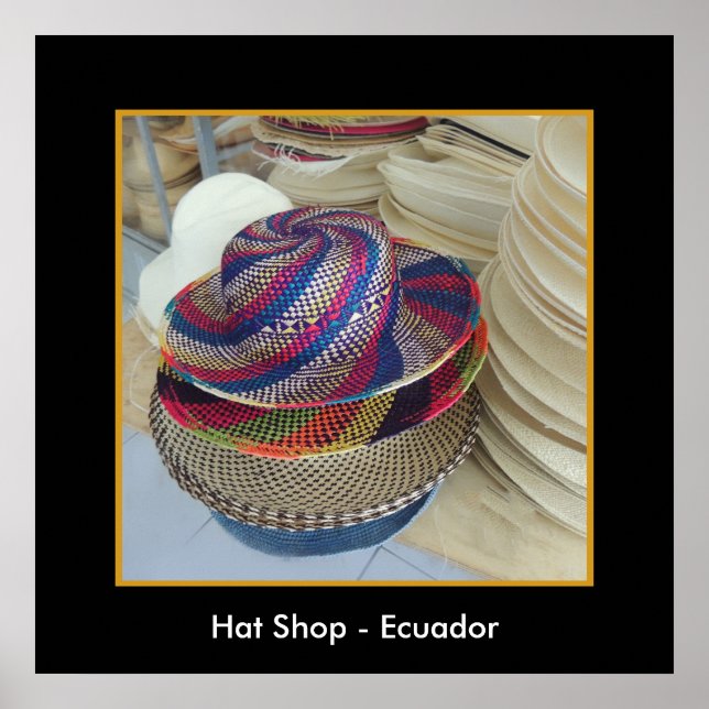 Poster Boutique casquette - Équateur (Devant)