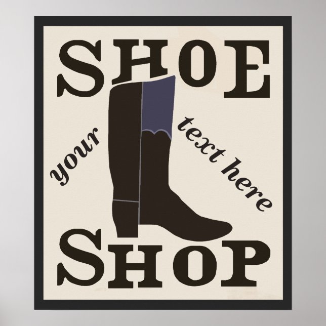 Poster Boutique de chaussures personnalisée (Devant)