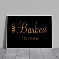 Boutique de coiffure nom or noir logo