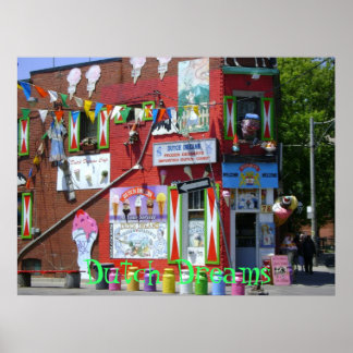 Poster Boutique de crème glacée