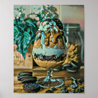 Boutique de crème glacée au chocolat fondu