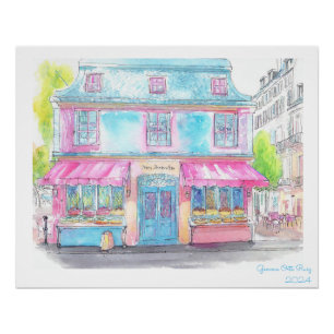 Poster Boutique de gâteaux aquarelle