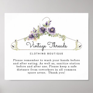 Poster Boutique Vêtements Couverture Sécurité Salle de pe