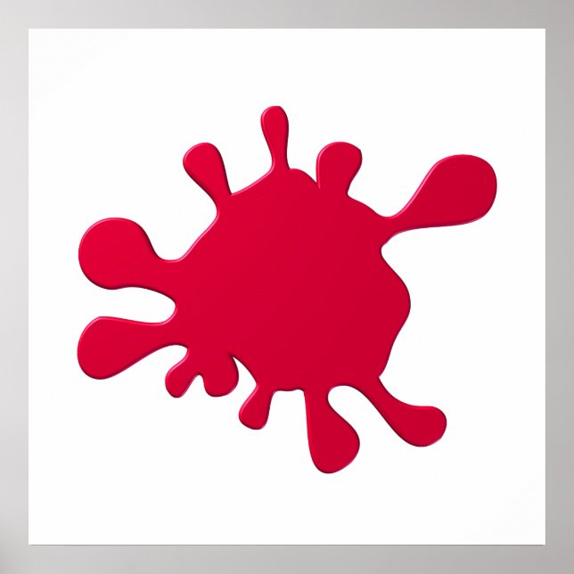 Poster Bouton rouge (Devant)