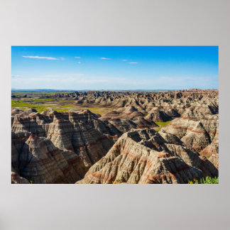 Poster Boutons rayés et Vallées larges