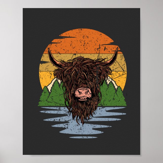 Poster Bovins écossais des Highlands (Devant)