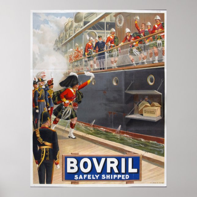 Poster Bovril - Livré en toute sécurité, 1902 (Devant)