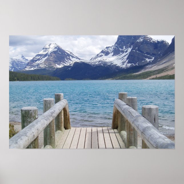 Poster Bow Glacier Lake, AB, Canada (Devant)