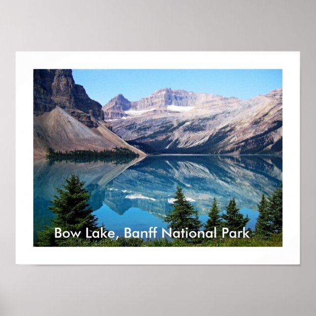 Poster Bow Lake, Parc national Banff, Canada (Devant)