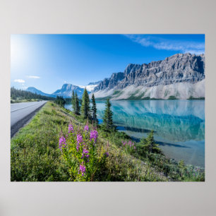 Poster Bow Lake Parc national Banff Canada Voyage