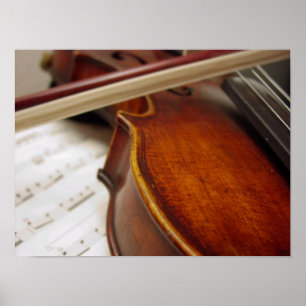 Poster Bow violon & Partition