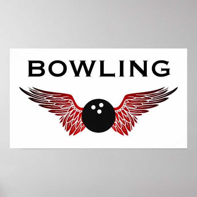 Poster bowling ailé (Devant)