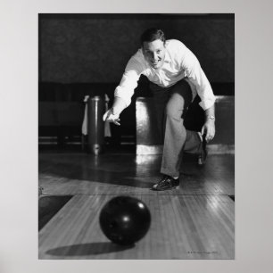 Poster Bowling d'homme