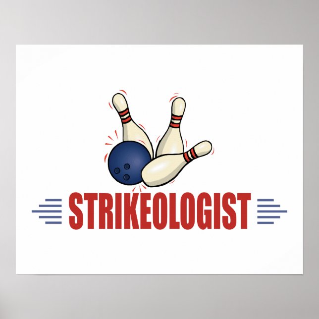 Poster Bowling drôle (Devant)