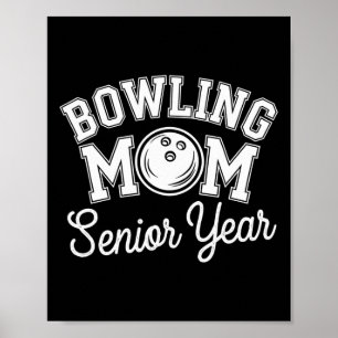 Poster Bowling Mama Maman Mère De L'Année Supérieure Bowl