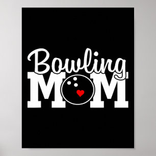 Poster Bowling Maman Fête des mères fête d'anniversaire p