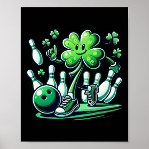 Poster Bowling St Patrick Boys Enfants Shamrock En train