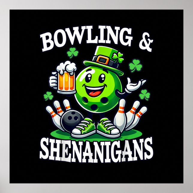 Poster Bowling St Patrick's Day Shenanigans (Devant)