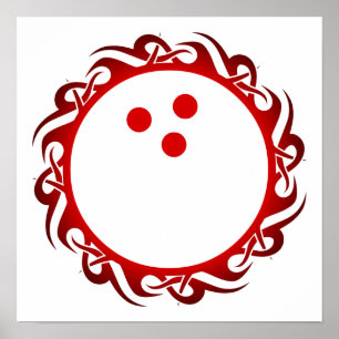 Poster bowling tribal