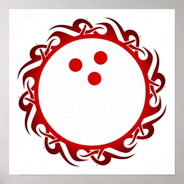 Poster bowling tribal (Devant)