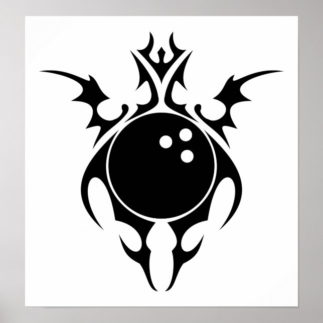 Poster bowling : tribalz (Devant)