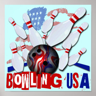 Poster Bowling USA